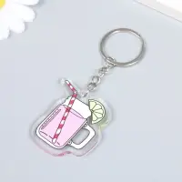 Брелок акрил "Лимонад в кружке/стакане" МИКС 4,5х4,7 см