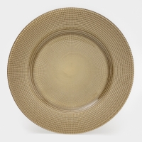 Тарелка подстановочная "Brick" 33 см, цвет зеленый