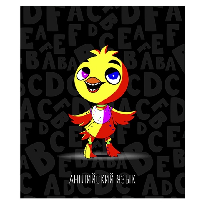 Тетрадь предм Неоновые звери Calligrata TOP 48л кл Английский язык,мел карт,НЕОН печать,офс