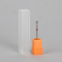 Фреза алмазная для маникюра &laquo;Шар&raquo;, мелкая зернистость, 3,5 мм, в пластиковом футляре