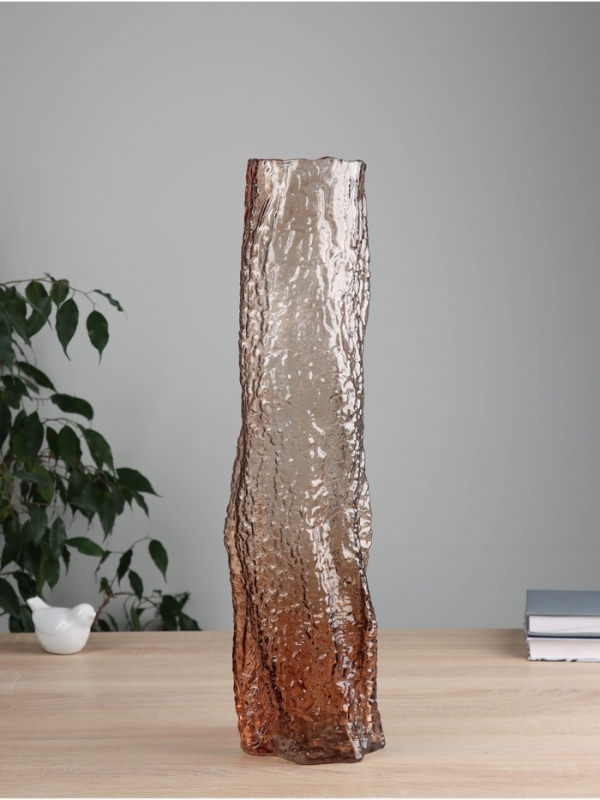 Ваза стекло напольная "Кимберли" 50х10,5 см, коричневый