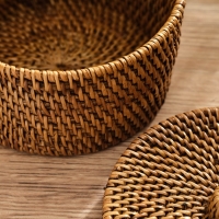 Корзинка плетеная ротанг, 12х12х8 см