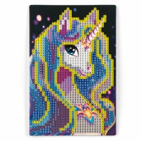 Алмазная мозаика для детей со светящимися стразами &laquo;Сказочный единорог&raquo;, 10 х 15 см, набор для творчества