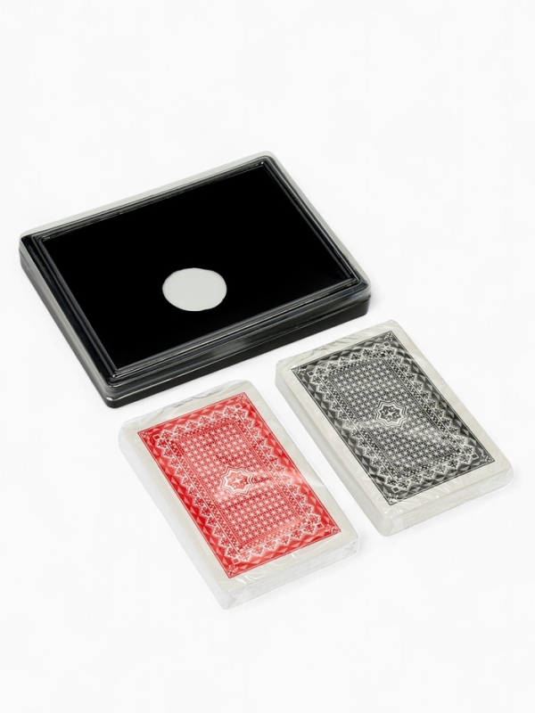 Карты игральные пластиковые 54 шт "Покер", 25 мкм, карта 5.5 х 8.5 см, набор 2 колоды