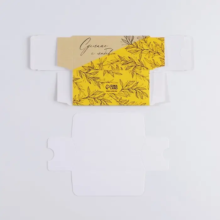 Коробка для макарун, кондитерская упаковка, &laquo;Сделано с любовью&raquo;,12 х5.5 х 5.5 см