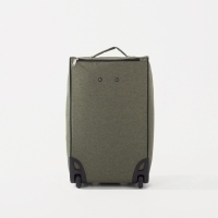 Чемодан малый 36 л (S), &laquo;Фабрика КАРТЕКС&raquo;, отдел на молнии, наружный карман, 2 колеса, цвет хаки