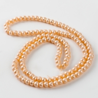 Бусины из стекла, набор 140 шт., размер 1 шт. &mdash; 6 мм, цвет бежевый