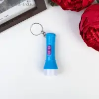 Фонарик брелок для ключей на кольце &laquo;Яркий с белой окантовкой&raquo;, светит, 7&times;2.2&times;2.2 см, МИКС