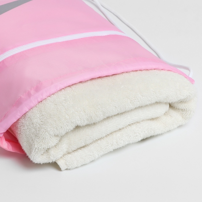 Сумка для мокрых вещей, 42*32 см, цвет розовый