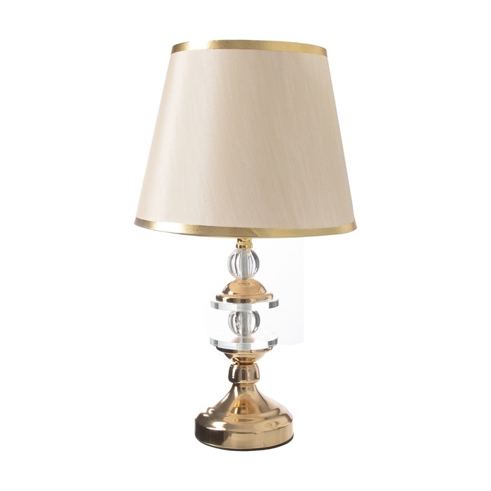 Лампа настольная "Сентенция" 1х40Вт Е27+ LED подсветка 3Вт золото 25х25х45см