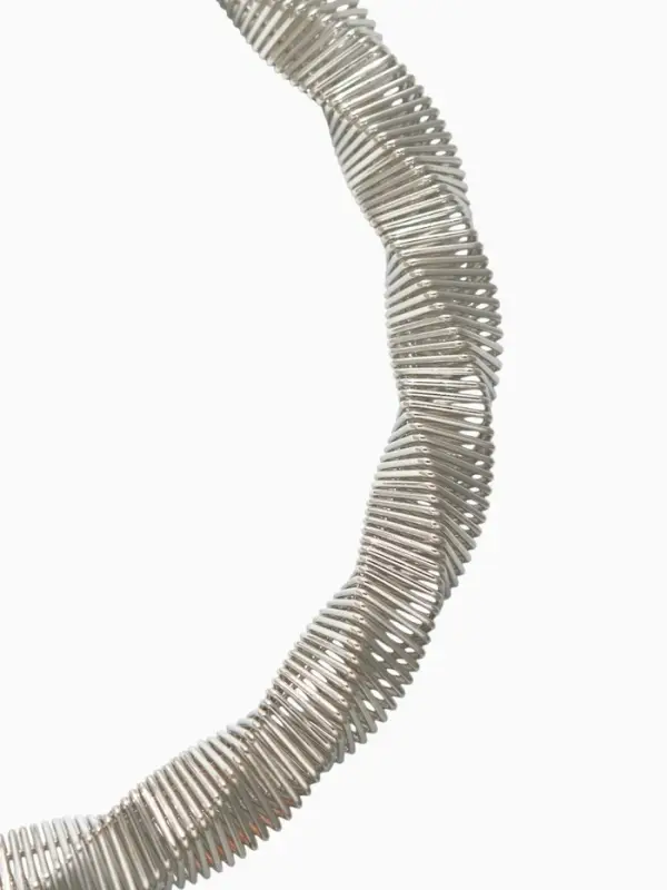 Чокер &laquo;Обруч&raquo; кручённый, цвет серебро
