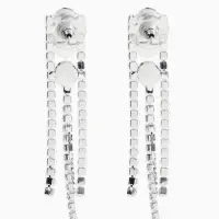 Набор 2 предмета: серьги, колье со стразами &laquo;Лёд. Круги&raquo;, d=13.5 см, белый в серебре