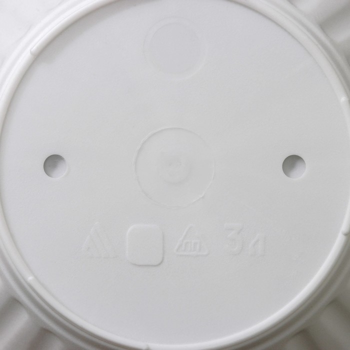 Горшок для цветов с поддоном &laquo;Лозанна&raquo;, 3 л, пластиковый, белый