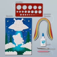 Набор для квиллинга 170 полосок с инструментами "Инопланетная тарелка и овечка" 25х33,7 см   1050101