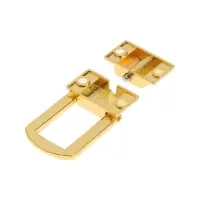 Замок-защелка на ящик ZM01, 3.2&times;2.5 см, цвет золото