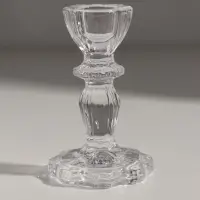 Подсвечник стекло "Бутон на ножке" прозрачный d=2,2 см 7х7х11 см