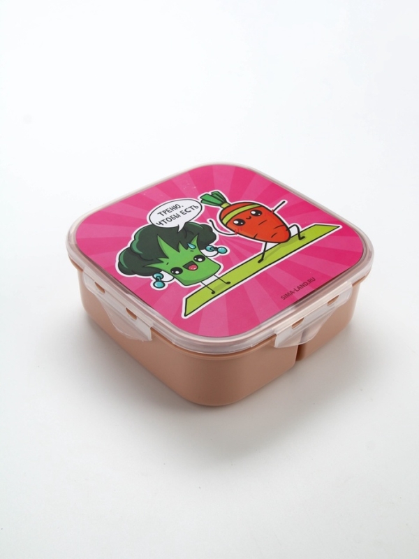 Ланч - бокс с ложкой, &laquo;Треню&raquo;, 17,8 х 17,8 х 7 см