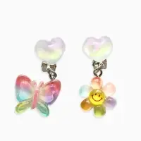 Серьги-клипсы детские Выбражулька &laquo;Бабочка&raquo;, сияющие, цветные