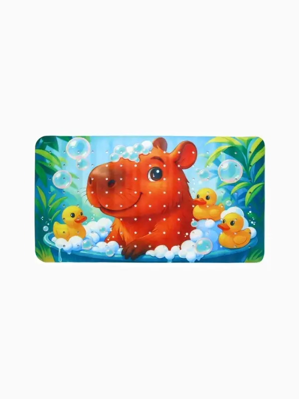 Коврик для ванной противоскользящий, на присосках &laquo;Капибара&raquo;, детский, 40&times;70 см