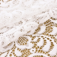 Кружевная эластичная ткань, 180 мм &times; 2,7 &plusmn; 0,5 м, цвет белый