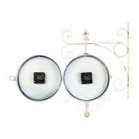 Часы настенные двусторонние, на подвесе "Мерано", дискретный ход, d-24 см, 46 х 29 см, 1 АА Часы настенные двусторонние, на подвесе "Мерано", дискретный ход, d-24 см, 46 х 29 см, 1 АА