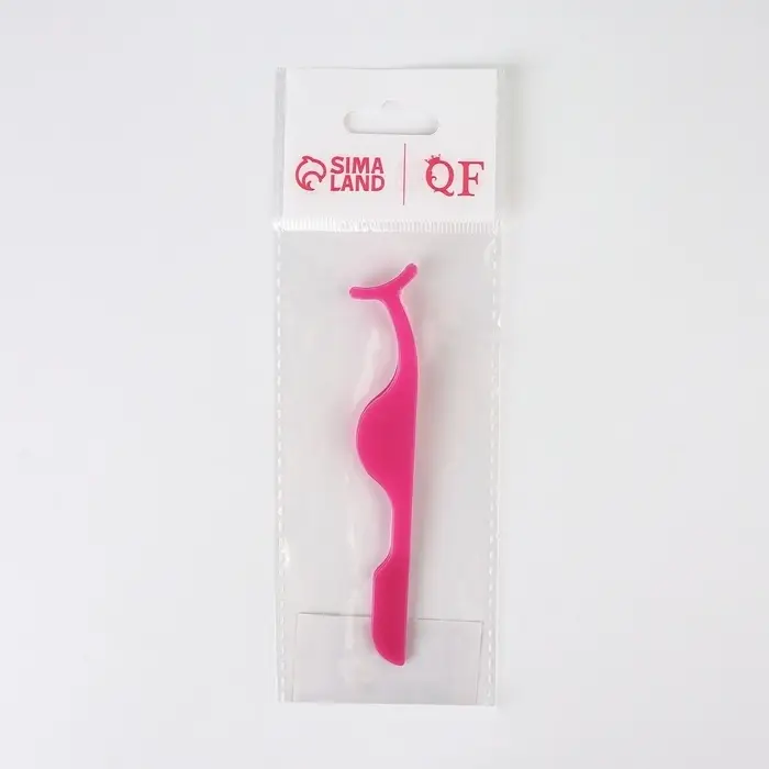 Пинцет для накладных ресниц, 10.8&times;1.8 см, розовый