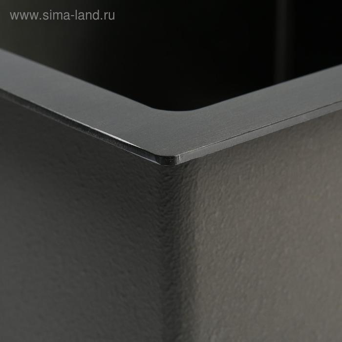 Мойка кухонная GERHANS K35043B, врезная, 500х430х220 мм, с сифоном, цвет графит Мойка кухонная GERHANS K35043B, врезная, 500х430х220 мм, с сифоном, цвет графит