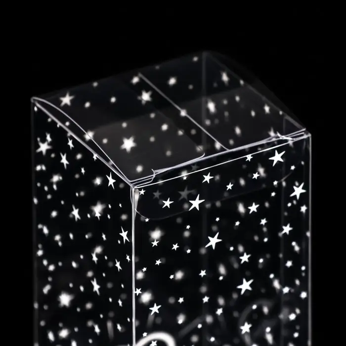 Складная прозрачная коробка из PVC, для упаковки подарков, LOVE YOU, 5&times;5&times;12 см