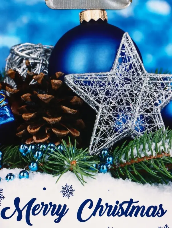 Пакет подарочный ламинированный "Рождество", 18 х 23 х 10 см