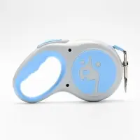 Рулетка - поводок для собак, лента 5 м, голубая