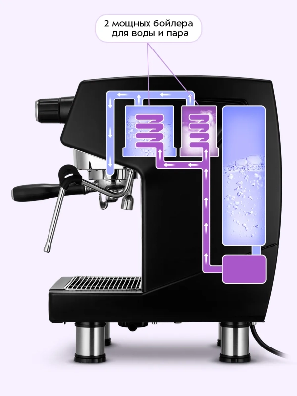 Кофеварка электрическая рожковая КТ-7531 - 2900 Вт Кофеварка электрическая рожковая КТ-7531 - 2900 Вт