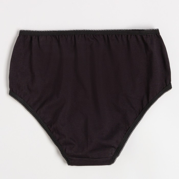 Трусы женские слипы, цвет чёрный, размер 56