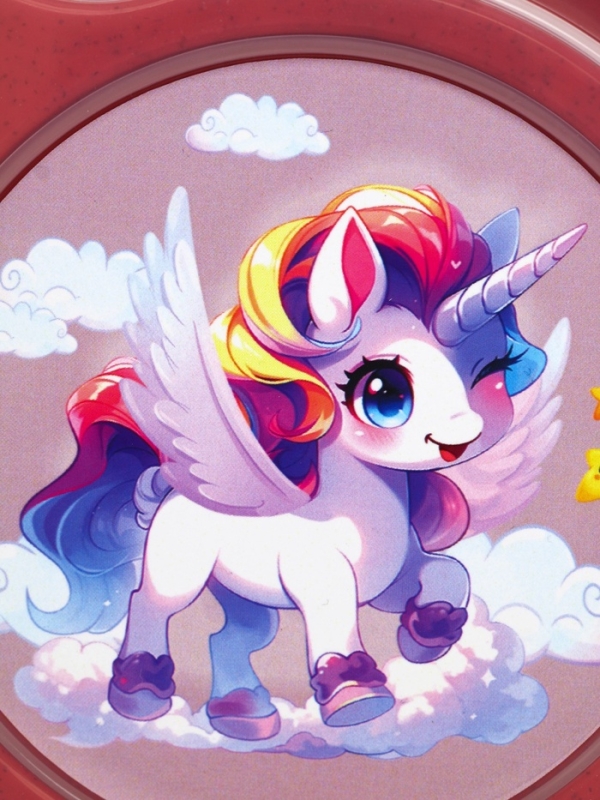 Ланч - бокс с 4 секциями &laquo;Единорог&raquo;, 23 х 17 х 5,5 см, розовый