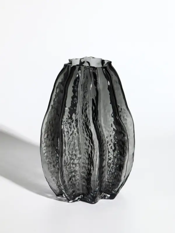 Ваза стекло настольная "Кэли" 21х12х6 см, серый