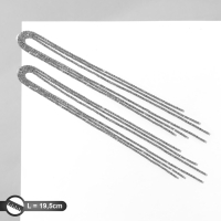 Серьги висячие со стразами &laquo;Голливуд&raquo; полукруг, 6 рядов, цвет белый в серебре, 19,5 см