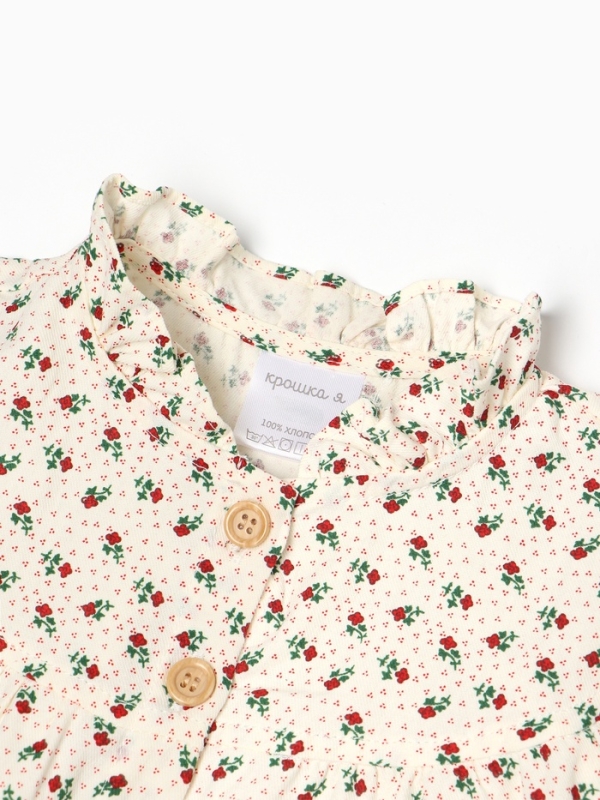 Рубашка для девочки Крошка Я, р. 80-86 см, бежевый