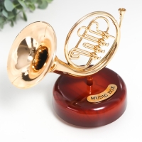 Сувенир музыкальный механический "Валторна" 9,5х15х15 см