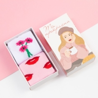 Набор женских носков KAFTAN "ты прекрасна" 2 пары, размер 36-39 (23-25 см) Набор женских носков KAFTAN "ты прекрасна" 2 пары, размер 36-39 (23-25 см)