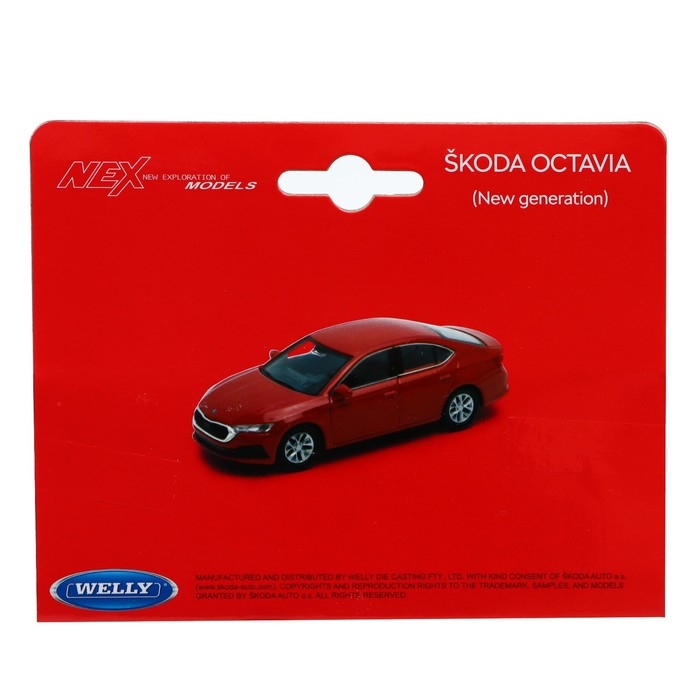 Модель машины Skoda Octavia IV, масштаб 1:38, МИКС