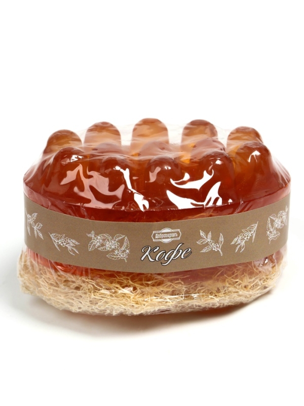 Мыло массажное с люффой "Кофе" 100 г "Добропаровъ" коричневый