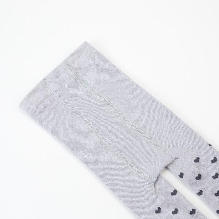 Колготки детские KAFTAN «Сердечки» 104-110 см, цвет серый Колготки детские KAFTAN «Сердечки» 104-110 см, цвет серый