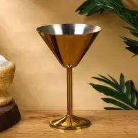Бокал для мартини "Золото" нержавеющая  сталь 11х11х17,5 см