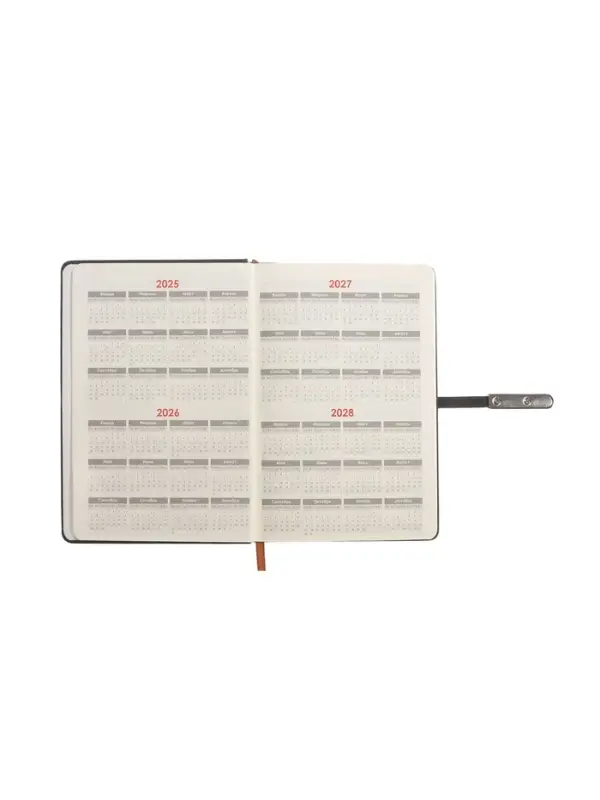 Ежедневник недатированный формат А5, с хлястиком, 112л, линия, пвх, Узор Черный