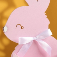 Кашпо деревянное "Зайка" 13х7,5х22 см розовый Кашпо деревянное "Зайка" 13х7,5х22 см розовый