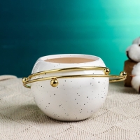 Кашпо "Сатурн" белое 10х10х6,5см Кашпо "Сатурн" белое 10х10х6,5см