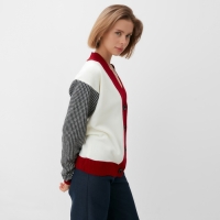 Кардиган на пуговицах женский MINAKU, экрю, размер 42 Кардиган на пуговицах женский MINAKU, экрю, размер 42