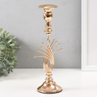 Подсвечник металл на 1 свечу "Золотое сечение" d=2-6 см 8х8х27 см