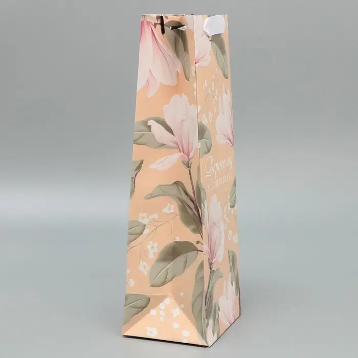 Пакет подарочный под бутылку, упаковка, &laquo;Воспитателю&raquo;, 35 х 13 х 10 см