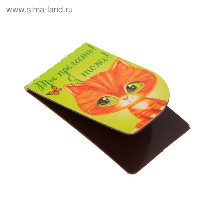 Закладки магнитные для книг, 4 шт  &laquo;Котики, которые живут в книжках&raquo;