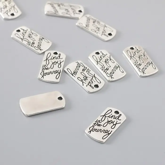 Металлический элемент, декоративная подвеска &laquo;Арт Узор. Жетон в путешествие&raquo;, серебро, 2&times;1 см